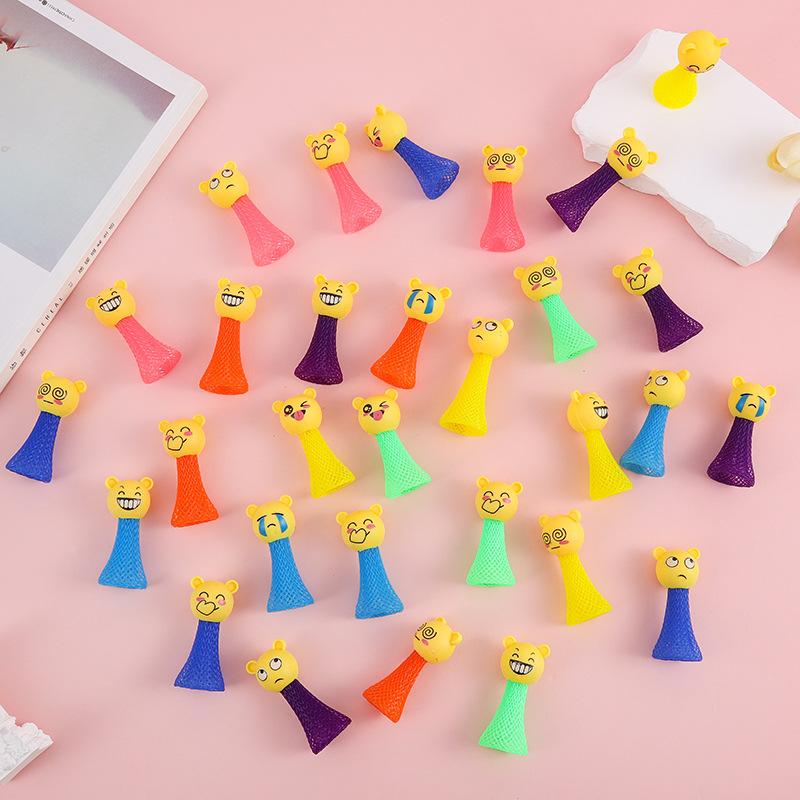 20Pcs Cartoon Mini Expression Bouncing Doll Toys for Kids Birthday Party Favors Baby Shower Gift Goodie Bag Piniata Fillers