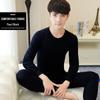 Men’s Pure Cotton Autumn Clothing Set: Lightweight Warm Underwear and Shirt for Youth Students.