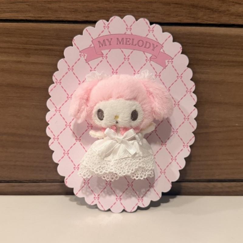 My Melody Wedding Series Pink Dress White Dress Plush Brooch Pin Brooch Plush Doll Pendant Cute Girly Birthday Gift Ornament