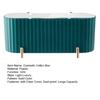 Kosmetik-Baumwoll-Aufbewahrungsbox mit durchsichtigem Deckel Staubdicht Großes Fassungsvermögen 3 Fächer Wattestäbchen Wattepads Halter Organizer Behälter