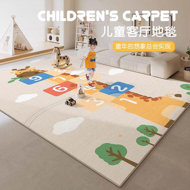 Cartoon Style Bedroom Decor Carpet Large Area Carpets for Living Room Thicken Plush Baby Crawling Mat Fluffy Soft Children's Rug