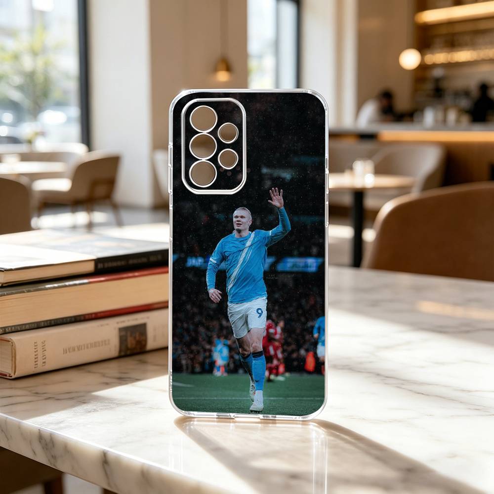 F-Football E-Erling H-Haaland Phone Case For Samsung S25,S24,S21,S22,S23,S30,Ultra,S20,Plus,Fe Transparent Cover