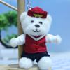 Plush Teddy Charming Bear Key Holder Cute Uniformed Bear Stuffed Keychain Animal