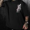 Japanese Samurai Sword Sakura Print Cotton Men Women T-shirt Summer Autumn Daily Outdoor Sports Casual Street Short-sleeve