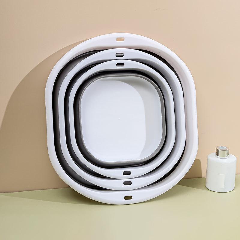 Polymer Folding Basins Handheld Wash Basins Folding Laundry Tub Adult Baby Bath Basin Restroom Culinary Accessories Wash Basin