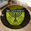 Beitar Jerusalem Runder Teppich, Teppich für Wohnzimmer Schlafzimmer Sofa Spielzimmer Dekor, Rutschfeste Bodenmatte