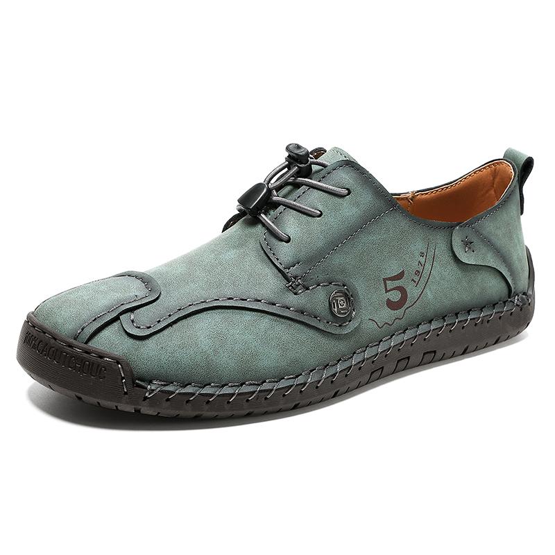 Fashion High Quality Handmade Casual Leather Men Shoes Outdoor Slip On Breathable Walking Shoes Fashion Tooling Shoes Flats Plus Size48