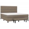 Maison Exclusive - Sommier à lattes de lit avec matelas Taupe 180x200 cm Tissu