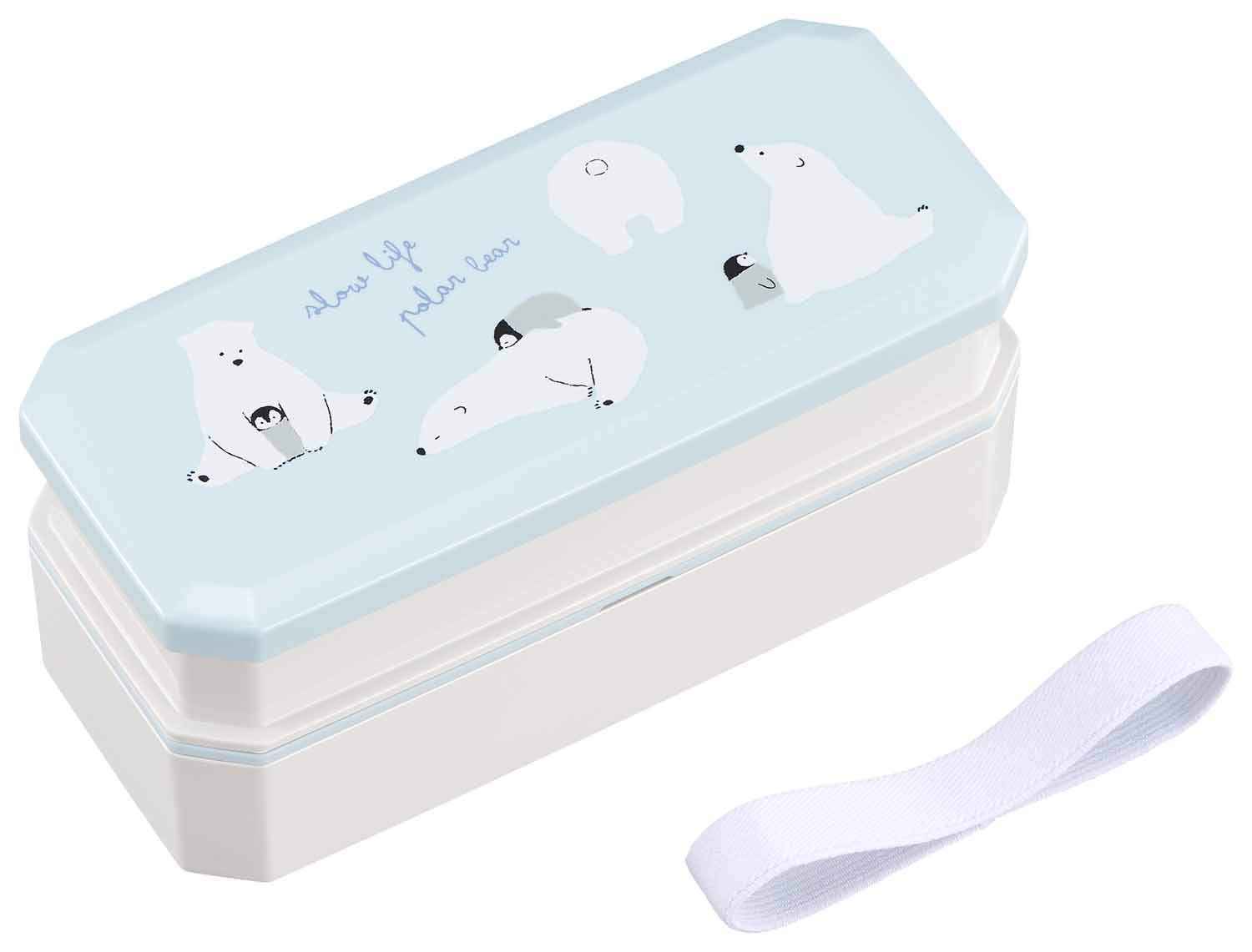 

OSK Shokado Lunch Polar 260ml 340ml Inner Lunch Compact Silver Made in Dishwasher Box, Bear, + [Includes Chopsticks, Container, Belt, Storage, Ion], синий