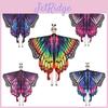 Colorful Butterfly Wings With Hood And Antennas For Stage Performance Fantasy And Whimsical Theme For 18-24 Year Olds Characters)
