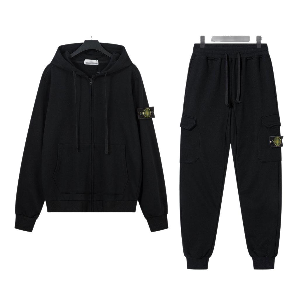 CrossSTONE Sitong Island Kapuzenpullover mit Reißverschluss & Jogginghosen-Set für Herren