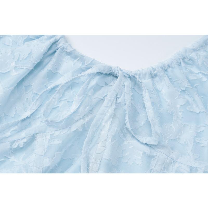 Summer Women's Sexy Halter Halter Jacquard Pure Desire High Waist Slimming Dress