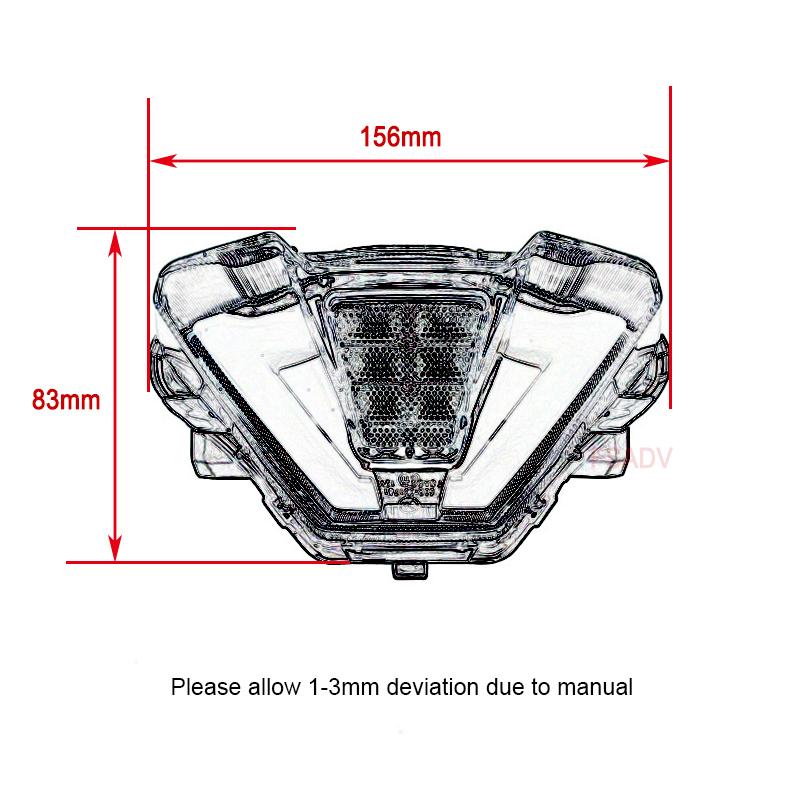 For YAMAHA FZ07 MT07 Motorcycle Rear Taillight LED Tail Light Brake Turn Signal Lamp Integrated MT-07 FZ-07 2021 2022 2023