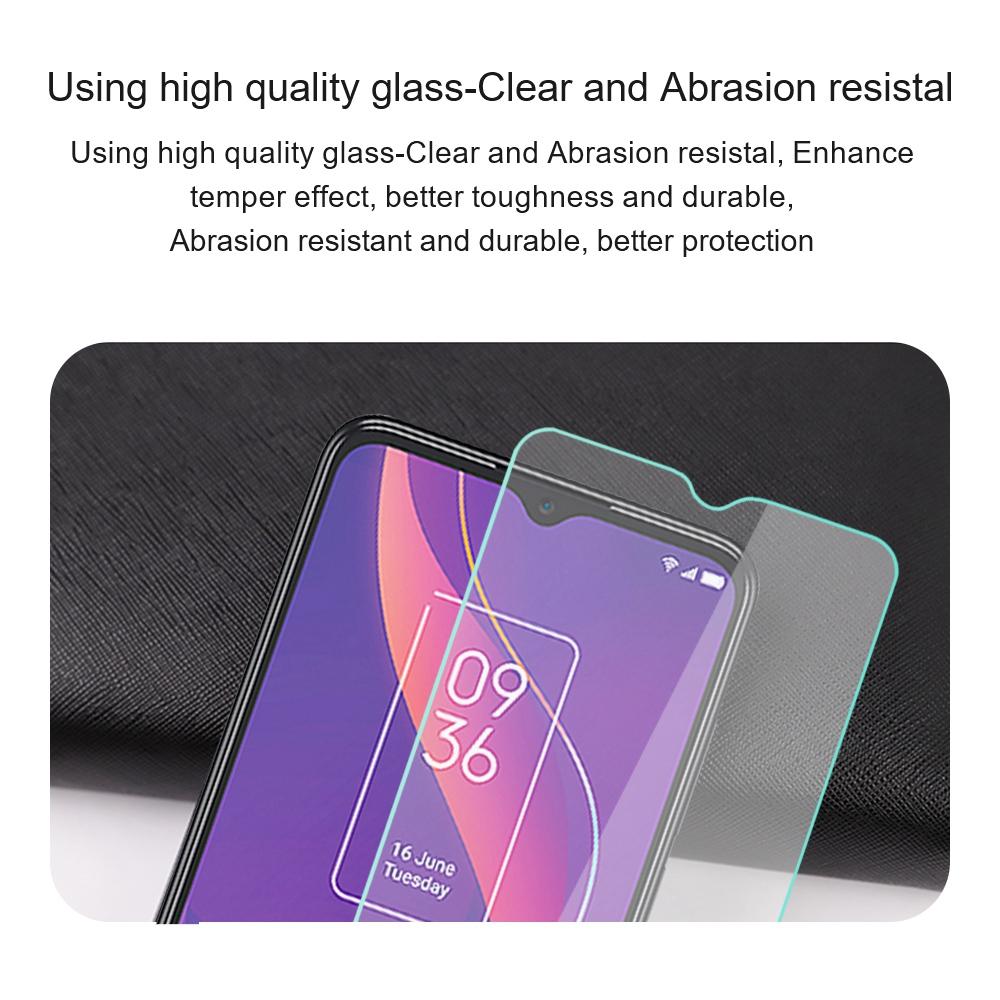 AMORUS Für TCL 30E/30 SE/305/306 Hoch-Aluminium-Silizium-Glasfolie 2.5D Gebogener Rand HD Klar Explosionsgeschützter Bildschirmschutz
