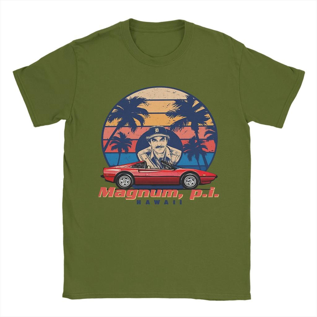 Unique Magnum PI TShirt for Unisex Round Neck Pure Cotton T Shirt Short Sleeve Tee Shirt Big Size Clothing