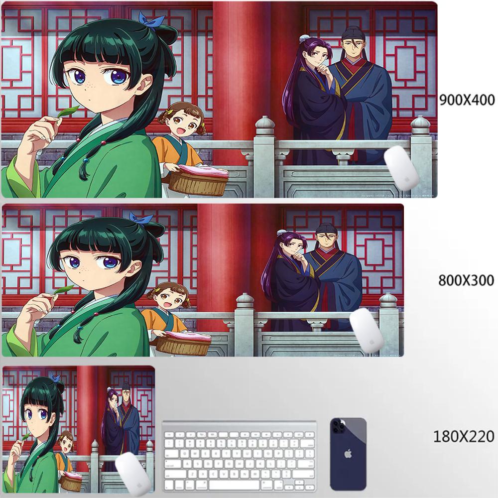 Große Mauspads Laptop Gaming Zubehör Computer Gamer Anime Tastaturunterlage Mauspads Schreibtisch Die Apotheker-Tagebücher Mauspads