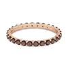 Garnet Full Eternity Ring - 925 Sterling Silver Rose Gold Vermeil
