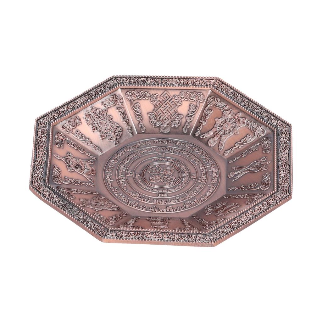 Achteckige Brennschale Buddhistische Schriften 8 Glückssymbole Feuer Opfergefäß Buddhistisch