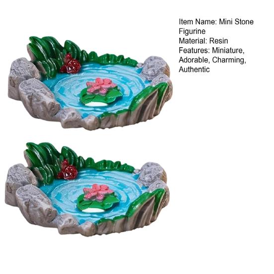 2 szt. Miniaturowa kamienna statua Żywiczne modele sztucznych skał do materiałów do dioram Krajobraz z miniaturowymi pociągami Kolejowy stół piaskowy Akcesoria do ogrodu zen