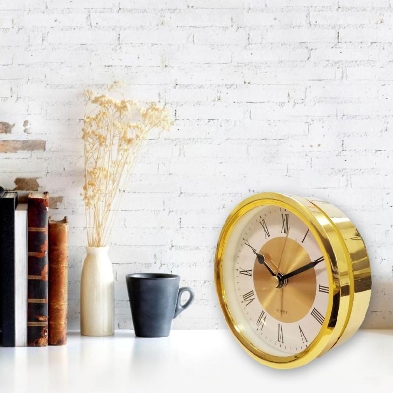 Unique 3.5in Round Clock Insert Gold /Silver Trim Perspective Clock Replacement