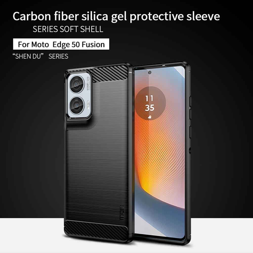 MOFI JK Serie-1 für Motorola Edge 50 Fusion 5G Hülle Gebürstetes TPU Weiche Handyhülle