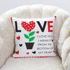 Valentine's Day Cushion Short Plush Love Printed Cushion Cover Car Bedside Cushion Gift