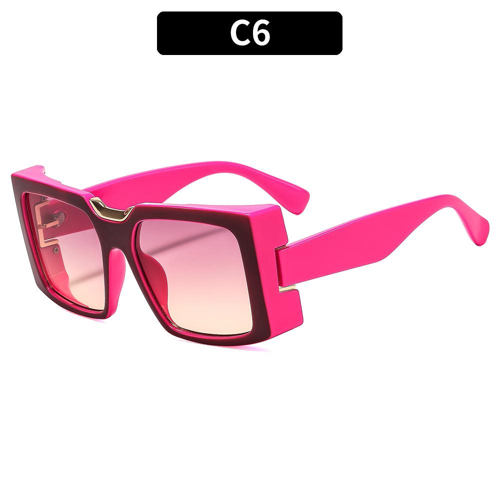 Women's sunglasses, men's and women's fashion square large-frame sunglasses