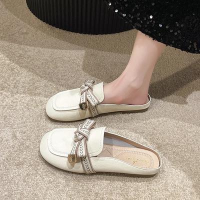 Baotou Slippers for Women To Wear Outside  Versatile Summer New Style Gentle Fairy Style Fashionable Mule Shoes Trend