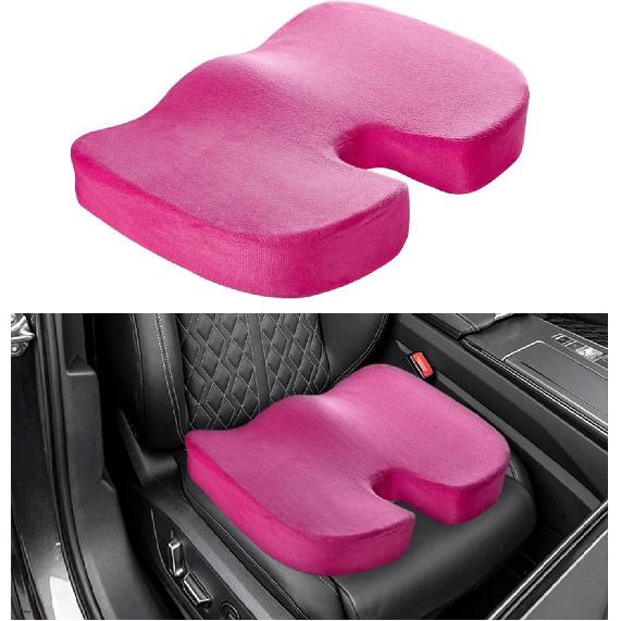 Memory Foam Seat Chair Cushion, Comfortable Auto Cushions for Long Periods of Sitting, Pregnancy Car Seat Cushion for Back, Coccyx & Sacrum Pain