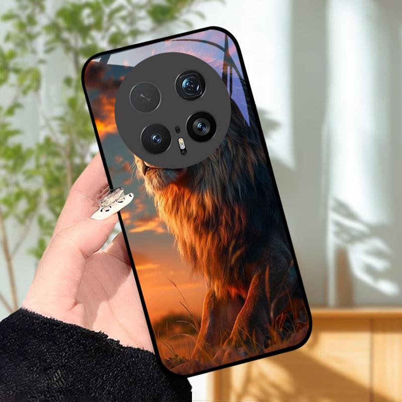 Gehärtetes Glas Handyhülle Für Honor Magic 8 8Pro Luxus Mode Rückseite Abdeckung Für Magic8 Pro Hüllen BKQ-AN00 Stoßfest Cartoon Capa