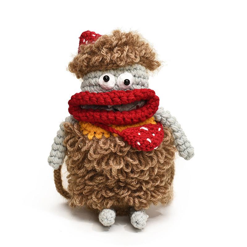 Playful Handwoven Cartoon Shoulder Bag For Toddlers With Breathable Yarn Material