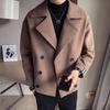 IELGY Windjacke für Herren, kurz, Wollstoff, Design-Sinn, koreanischer Modetrend, hübscher britischer Stil