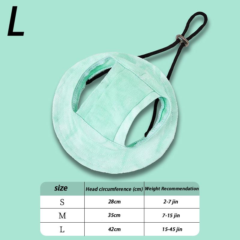 Cat Hat Dog Sun Hat Ear-Exposing Head Cover Pet Fisherman Hat Head Accessory