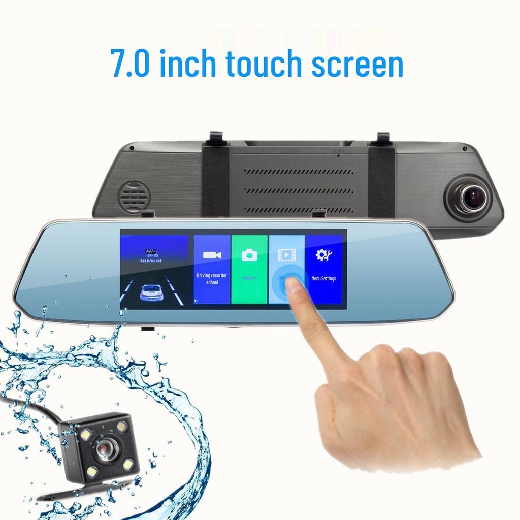 3-Channel 1080P WiFi Dashcam with Infrared Lights for Interior, Exterior, and Rear Recording