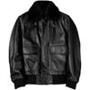Reine First-Layer-Rindslederjacke Herren Pilotenlederjacke mit Baumwolle Große Fliegeranzug-Kurzjacke