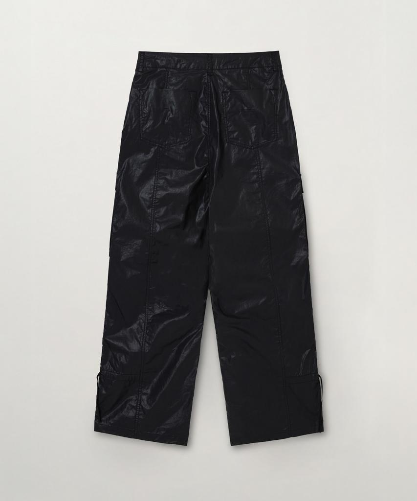 Seteo (W) Coated Cotton Cargo Pants Black