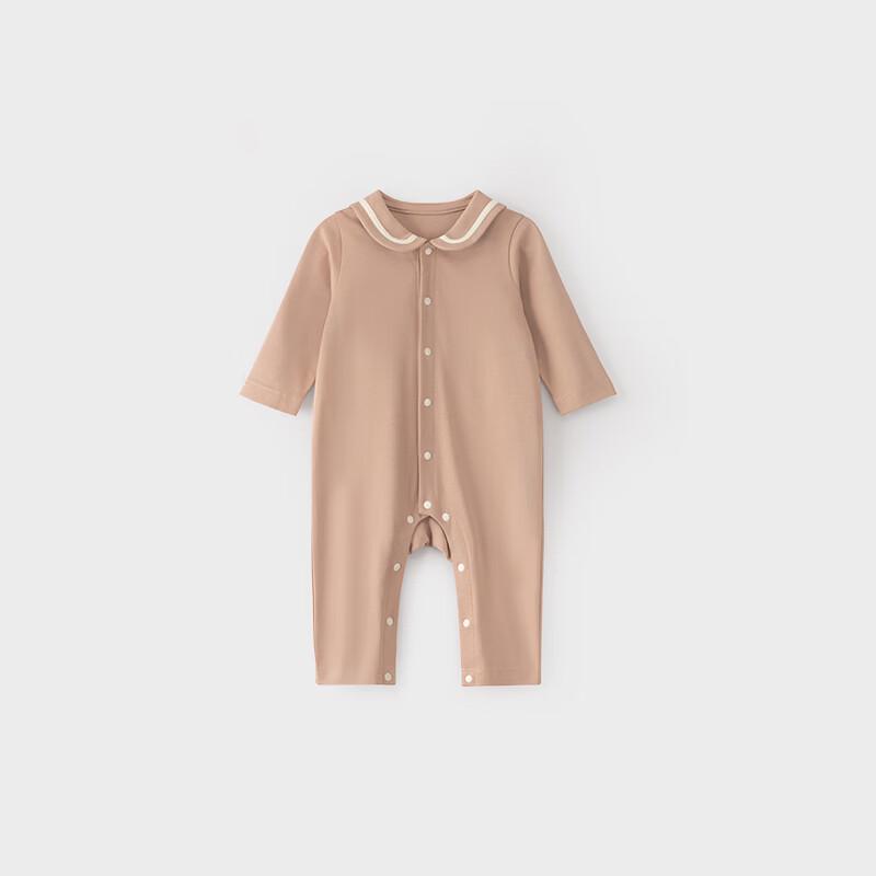 Koala Bibby Baby Navy Collar Long-Sleeve Cotton Romper