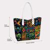 Colorful Ethnic Pattern Tote Bag Large Capacity Daily Use Shoulder Handbag