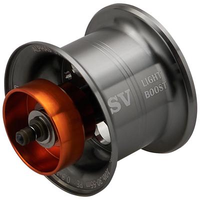 HEIGHTEN Alphas SV 800S Reel 32mm Shallow Gunmetal Replacement Spool for Daiwa Alphas SV TW Baitcasting Reels Spool, Groove, 2-Stage Adjustable, 21/22