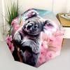1pz Ombrello a Tema Koala e Fiori, Struttura a 8 Stecche, Ombrello Pieghevole a 3 Pieghe con Apertura Automatica, Leggero e Resistente Ombrello per Coppia-170
