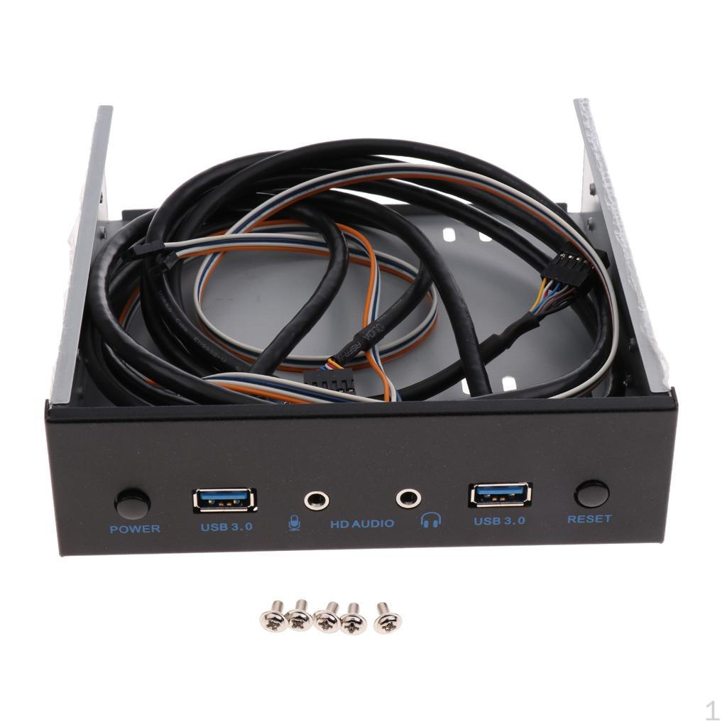 

2Port USB3.0 Front Panel Data Hub +HD AUDIO+Power Button For USB Flash Drive