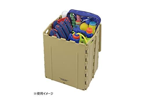 Captain Stag (CAPTAIN STAG) Oricon Folding Container, Storage Box, Toy Box, Trash Can with Handle Hole, Olive, UW-1527