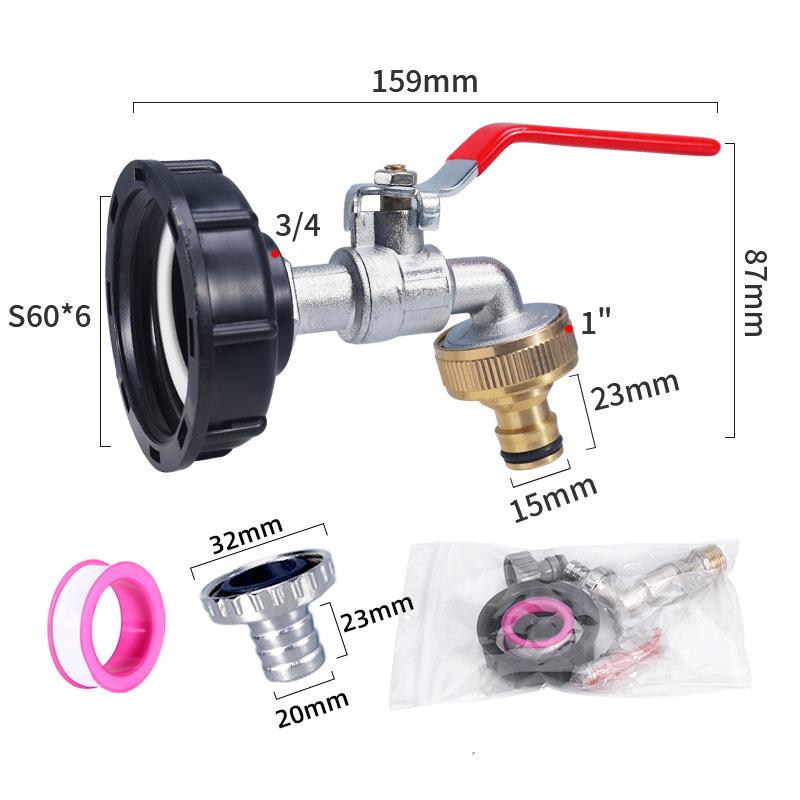 Durable Ibc Tank Tap Adapter Coarse Thread To Connector Replacement Valve Garden Home Valve Fitting Faucet