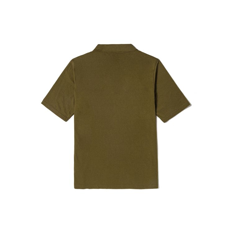 Timberland UV Protection Moisture-Wicking Polo Men tops Dark-Olive-Green A2NAX-302