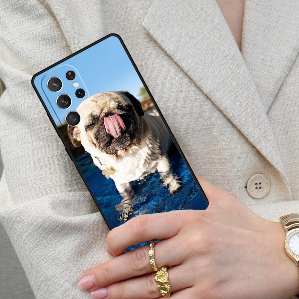 Cute Pug Puppy Beautiful Dog Cell Phone Case for Samsung Galaxy S26 Ultra S25 S24 S23 S22 S21 S20 Note10 Cover