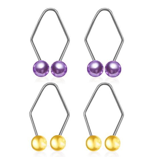 2 par rustfritt stål Dimple Trainer Face Smile Naturlig Anti-rust Dimple Makers Unisex tilbehør