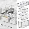 Akrylowe Pudełko do Przechowywania Przezroczysty Organizer z Szufladami Pyłoszczelny Organizer na Kosmetyki Okulary Herbata Kawa Artykuły Biurowe Pojemnik do Przechowywania na Biurko