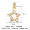 Lips Crescent Heart Crown Beetle Copper CZ DIY Jewelry Charms Triangle Evil Eye Flame Dancer Bracelet Earring Making