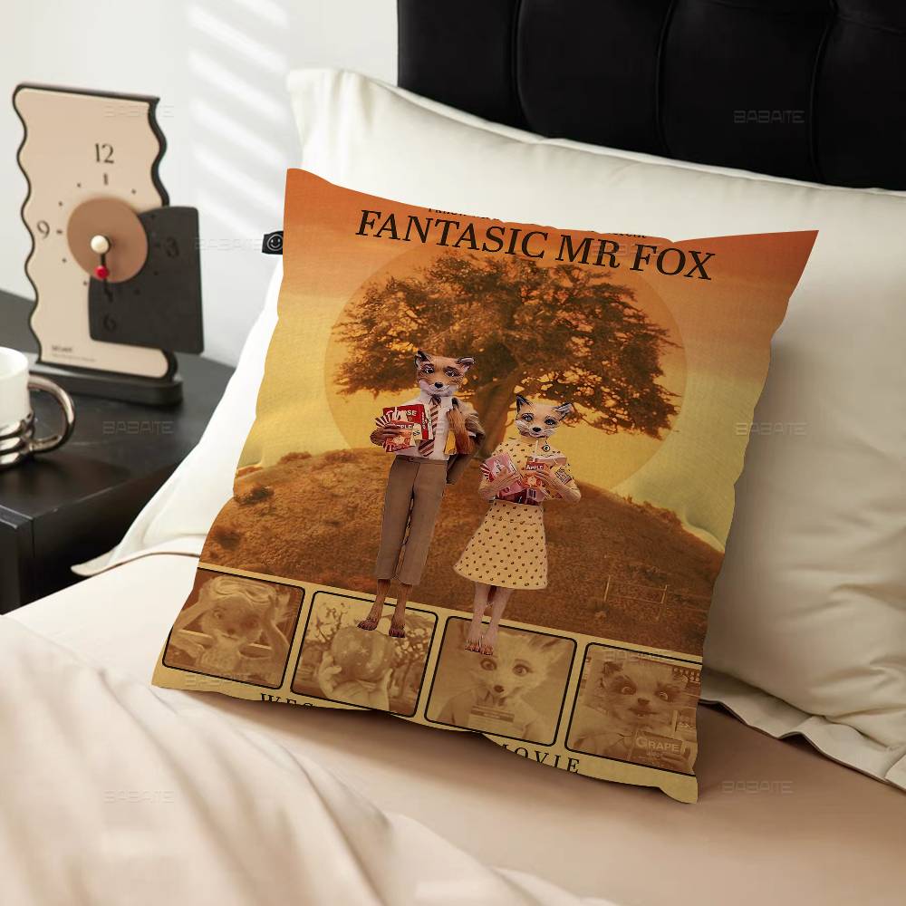 Movie The Fantastic Mr Fox Pillowcase toon Gift Cushion Cover Bedroom Home Sofa Chair Seat Decor pillow case