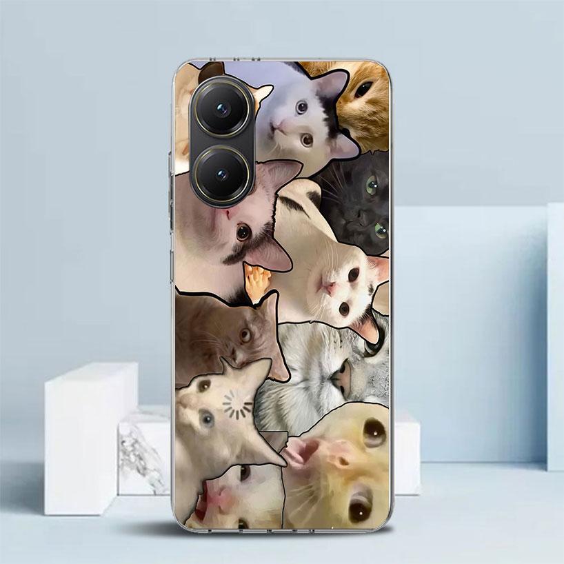 Crying Cat Memes Soft Cover for Xiaomi Poco F7 Ultra X7 X6 X5 Pro M7 Phone Case Redmi 15 15C 13 13C 12 12C 10 10C Print Shell Po
